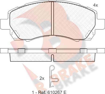 R Brake RB1318 - Komplet Pločica, disk-kočnica www.molydon.hr