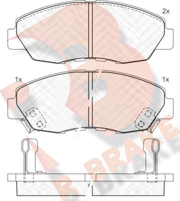 R Brake RB1329 - Komplet Pločica, disk-kočnica www.molydon.hr