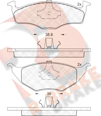 R Brake RB1373 - Komplet Pločica, disk-kočnica www.molydon.hr