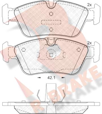 R Brake RB1295 - Komplet Pločica, disk-kočnica www.molydon.hr