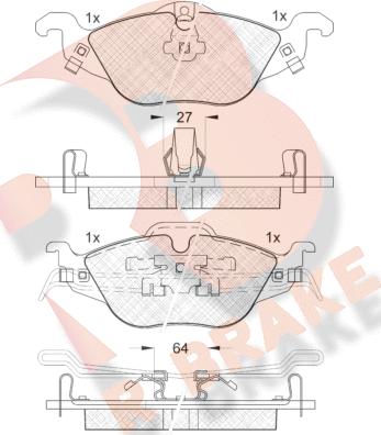 R Brake RB1249 - Komplet Pločica, disk-kočnica www.molydon.hr