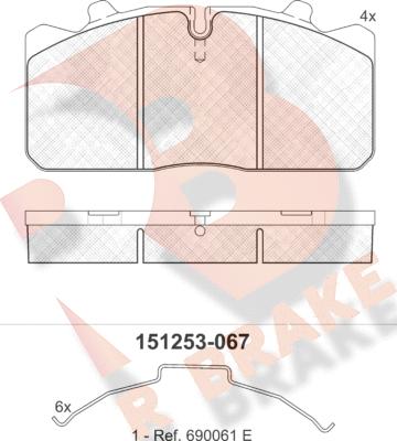 R Brake RB1253 - Komplet Pločica, disk-kočnica www.molydon.hr