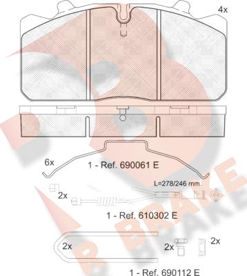 R Brake RB1253-120 - Komplet Pločica, disk-kočnica www.molydon.hr