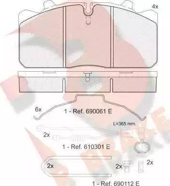 R Brake RB1253-121 - Komplet Pločica, disk-kočnica www.molydon.hr