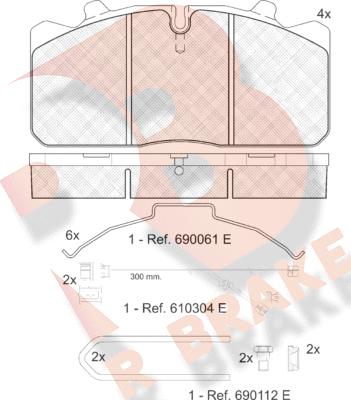 R Brake RB1253-122 - Komplet Pločica, disk-kočnica www.molydon.hr