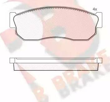 R Brake RB1252 - Komplet Pločica, disk-kočnica www.molydon.hr