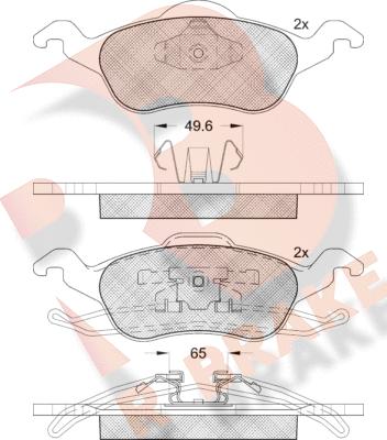 R Brake RB1264 - Komplet Pločica, disk-kočnica www.molydon.hr