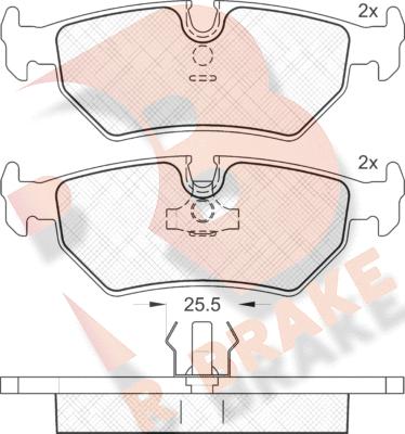 R Brake RB1214 - Komplet Pločica, disk-kočnica www.molydon.hr