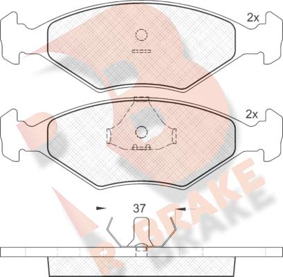 R Brake RB1215 - Komplet Pločica, disk-kočnica www.molydon.hr