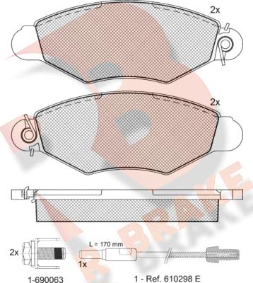 R Brake RB1217-203 - Komplet Pločica, disk-kočnica www.molydon.hr