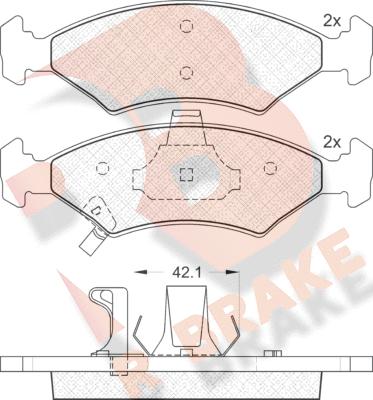 R Brake RB1231 - Komplet Pločica, disk-kočnica www.molydon.hr