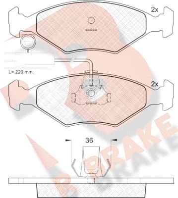 R Brake RB1226 - Komplet Pločica, disk-kočnica www.molydon.hr