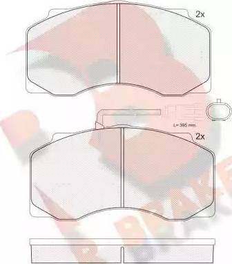 R Brake RB1221 - Komplet Pločica, disk-kočnica www.molydon.hr