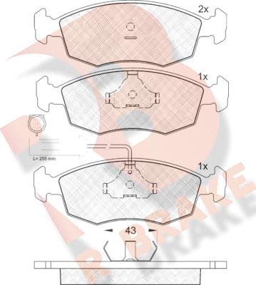 R Brake RB1227 - Komplet Pločica, disk-kočnica www.molydon.hr