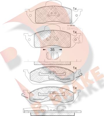 R Brake RB1276 - Komplet Pločica, disk-kočnica www.molydon.hr