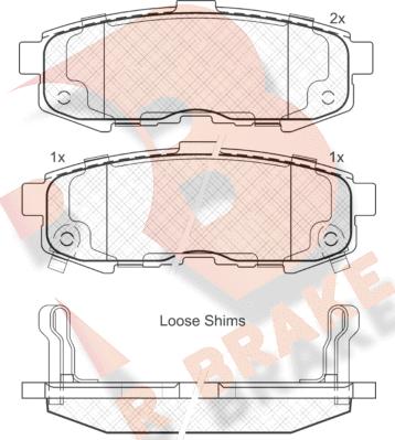 R Brake RB1742 - Komplet Pločica, disk-kočnica www.molydon.hr