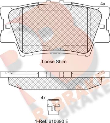 R Brake RB1761-203 - Komplet Pločica, disk-kočnica www.molydon.hr