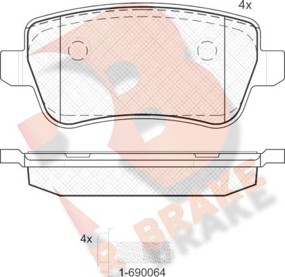 R Brake RB1763 - Komplet Pločica, disk-kočnica www.molydon.hr