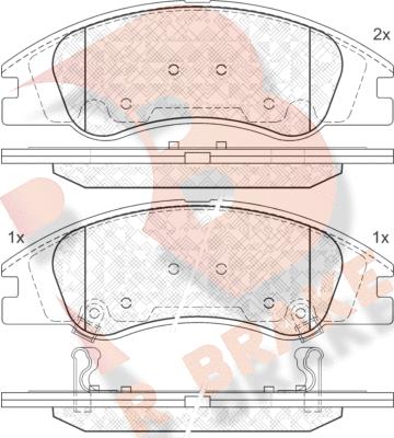 R Brake RB1708 - Komplet Pločica, disk-kočnica www.molydon.hr