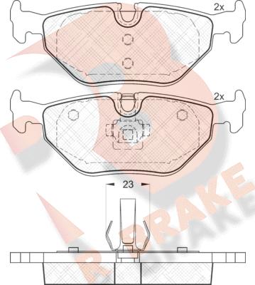 R Brake RB1707 - Komplet Pločica, disk-kočnica www.molydon.hr