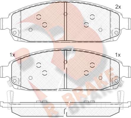 R Brake RB1713 - Komplet Pločica, disk-kočnica www.molydon.hr