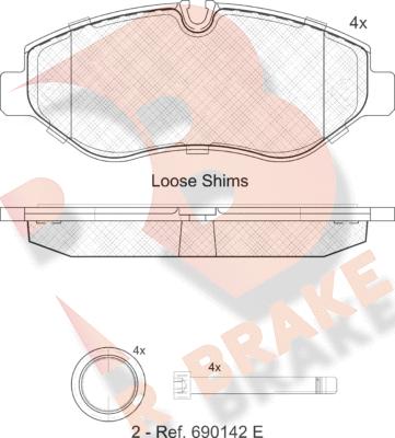 R Brake RB1786 - Komplet Pločica, disk-kočnica www.molydon.hr