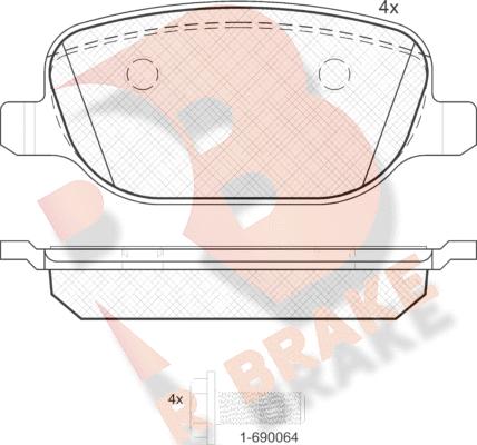 R Brake RB1780 - Komplet Pločica, disk-kočnica www.molydon.hr