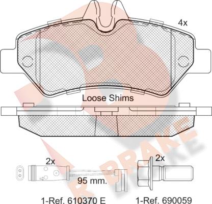 R Brake RB1787 - Komplet Pločica, disk-kočnica www.molydon.hr