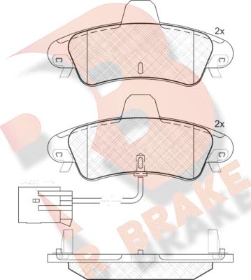 R Brake RB1735 - Komplet Pločica, disk-kočnica www.molydon.hr