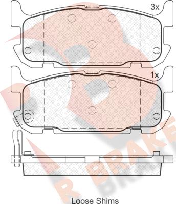 R Brake RB1738 - Komplet Pločica, disk-kočnica www.molydon.hr