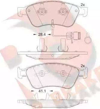 R Brake RB1724 - Komplet Pločica, disk-kočnica www.molydon.hr