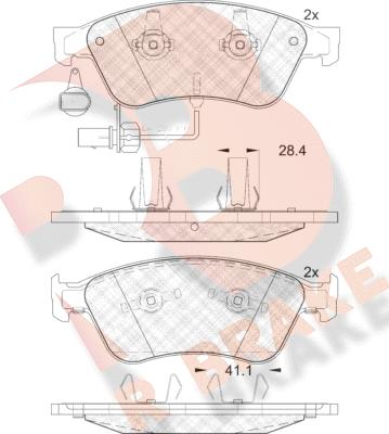 R Brake RB1725 - Komplet Pločica, disk-kočnica www.molydon.hr