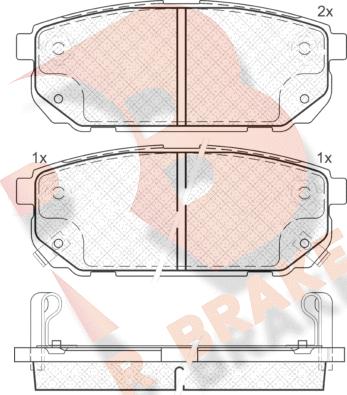 R Brake RB1720 - Komplet Pločica, disk-kočnica www.molydon.hr