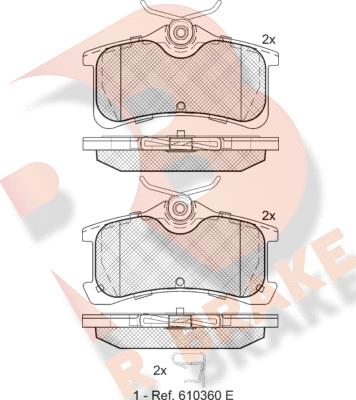 R Brake RB1728 - Komplet Pločica, disk-kočnica www.molydon.hr