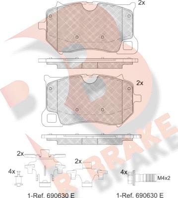 R Brake RB2440 - Komplet Pločica, disk-kočnica www.molydon.hr