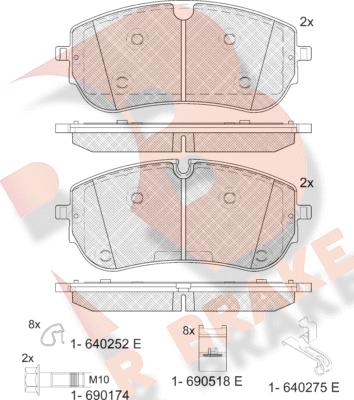 R Brake RB2451-208 - Komplet Pločica, disk-kočnica www.molydon.hr