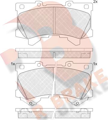 R Brake RB2453 - Komplet Pločica, disk-kočnica www.molydon.hr