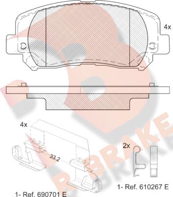 R Brake RB2484 - Komplet Pločica, disk-kočnica www.molydon.hr