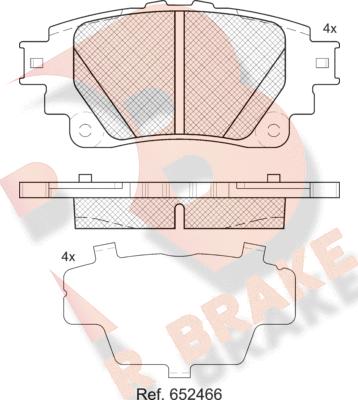 R Brake RB2424 - Komplet Pločica, disk-kočnica www.molydon.hr