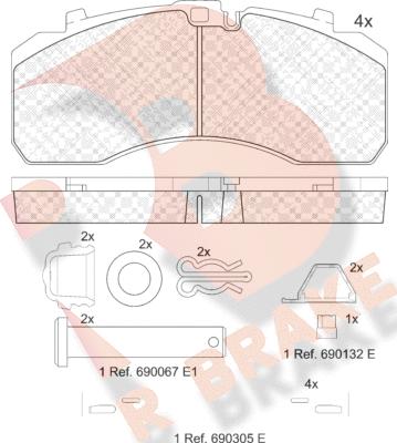 R Brake RB2091-066 - Komplet Pločica, disk-kočnica www.molydon.hr