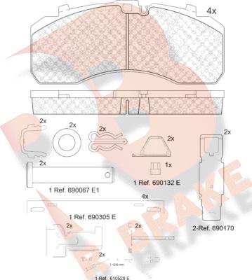 R Brake RB2091-113 - Komplet Pločica, disk-kočnica www.molydon.hr