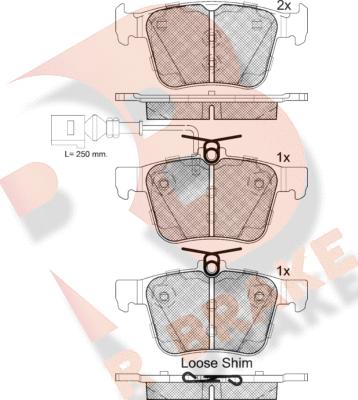 R Brake RB2098-203 - Komplet Pločica, disk-kočnica www.molydon.hr