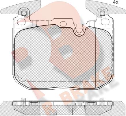 R Brake RB2093-200 - Komplet Pločica, disk-kočnica www.molydon.hr