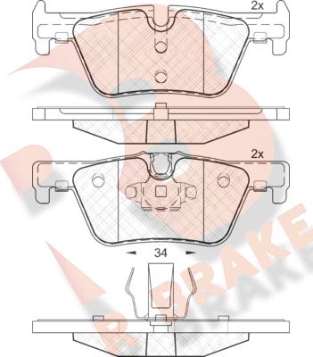 R Brake RB2049 - Komplet Pločica, disk-kočnica www.molydon.hr