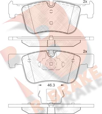 R Brake RB2048 - Komplet Pločica, disk-kočnica www.molydon.hr