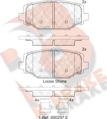 R Brake RB2053 - Komplet Pločica, disk-kočnica www.molydon.hr