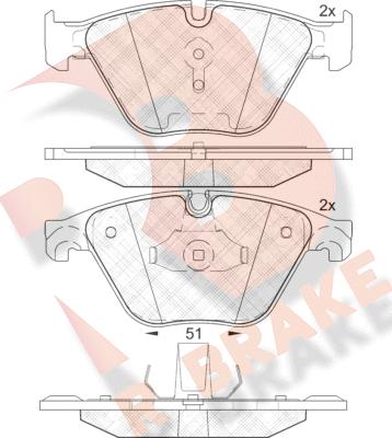 R Brake RB2065 - Komplet Pločica, disk-kočnica www.molydon.hr