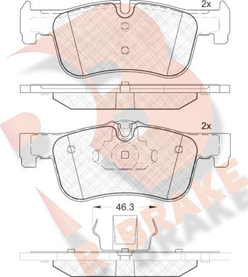 R Brake RB2063 - Komplet Pločica, disk-kočnica www.molydon.hr