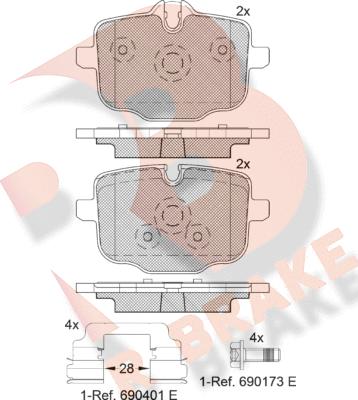 R Brake RB2005-202 - Komplet Pločica, disk-kočnica www.molydon.hr