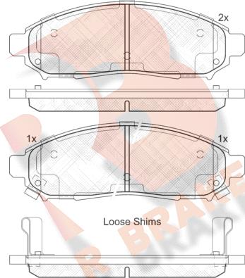 R Brake RB2003-200 - Komplet Pločica, disk-kočnica www.molydon.hr